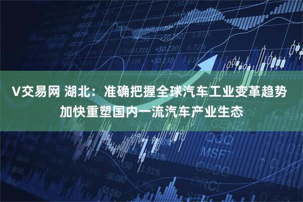 V交易网 湖北：准确把握全球汽车工业变革趋势 加快重塑国内一流汽车产业生态